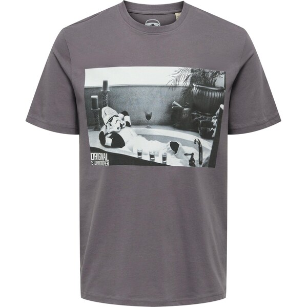 Only & Sons Tričko ONSSTORMTROOPER sivá / čierna / biela 66263664