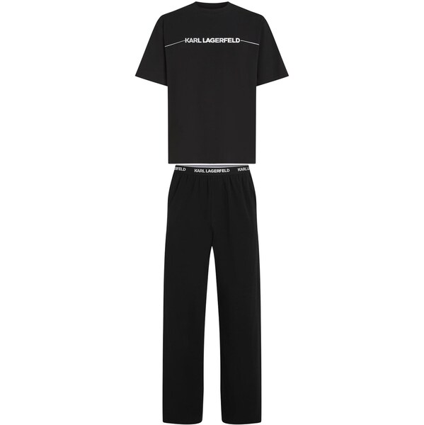 Karl Lagerfeld Dlhé pyžamo čierna / biela 66263855