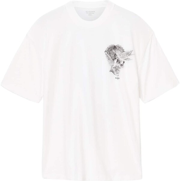 AllSaints Tričko MYSTERIES modrozelená / žltá / antracitová / biela 66263884