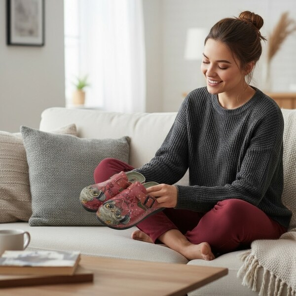 Dámske ružové zdravotné šľapky Dr. Klompa Owl Music 66264977