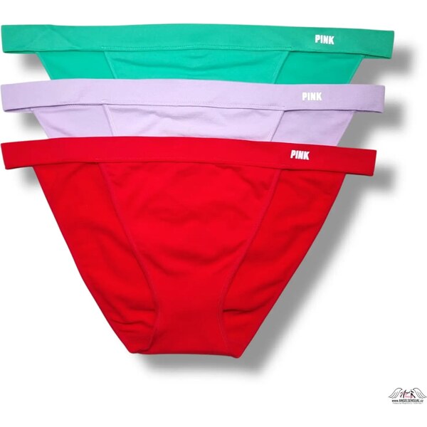 PINK 3-Pack /L/ Logo High-Leg-Bikiny Kalhotky 66269334