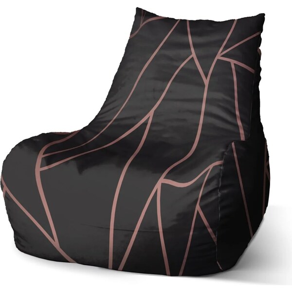 Sablio Sedací vak Bean Ružové obrazce 65108016