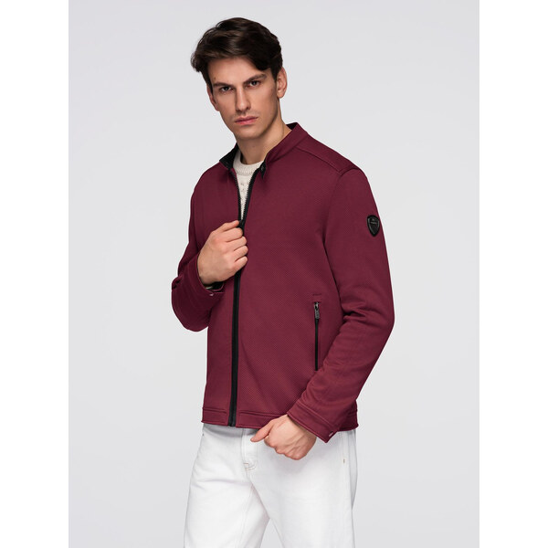 Ombre Mens structured fabric biker jacket 66260021