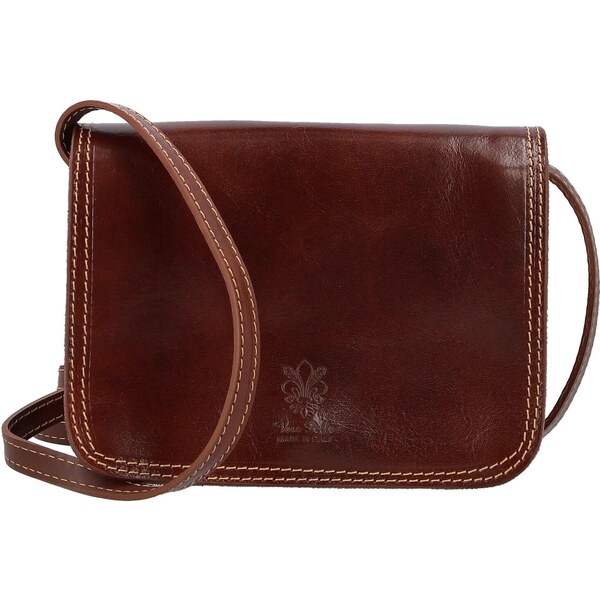 Dámska kožená crossbody hnedá - Delami Vera Pelle Asppena hnedá 66340142