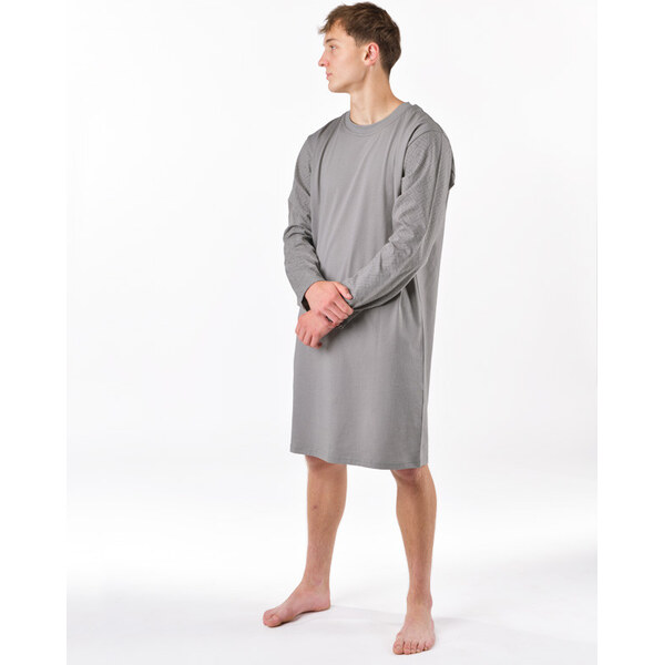 Pánska nočná košeľa Gino sivá (79203_MxGLMZ) 66294180