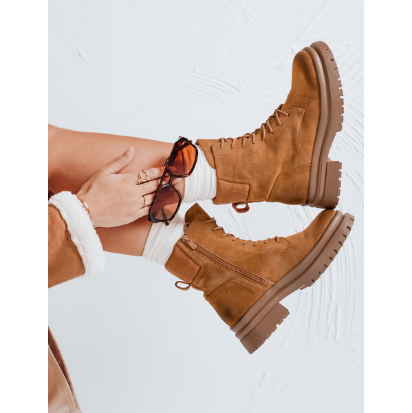 BASIC Hnedé workery na zips BASTEL ZY0425 47889043