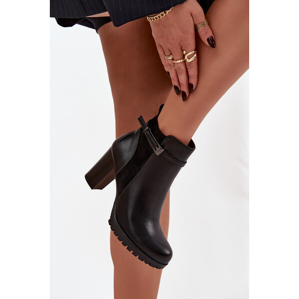 Boto Dámske členkové čižmy na podpätku Mirielle 66470590