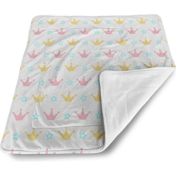 Sablio Deka pre bábätko Ružové korunky na bielej 60375049