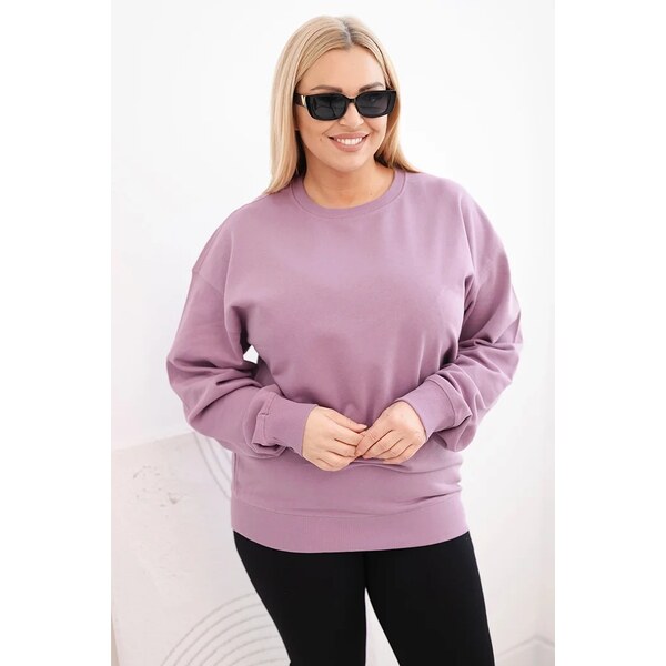 Kesi Dámska mikina s kruhovým dizajnom Plus Size bavlnená basic s 66700479