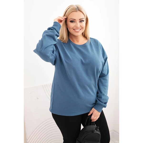 Kesi Dámska mikina s kruhovým dizajnom Plus Size bavlnená basic s 66700484