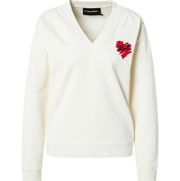 Karl Lagerfeld Mikina HEARTS jasne červená / čierna / biela 66298344