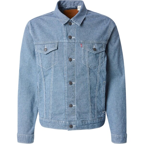 LEVIS Prechodná bunda Trucker modrá denim / biela 66298612