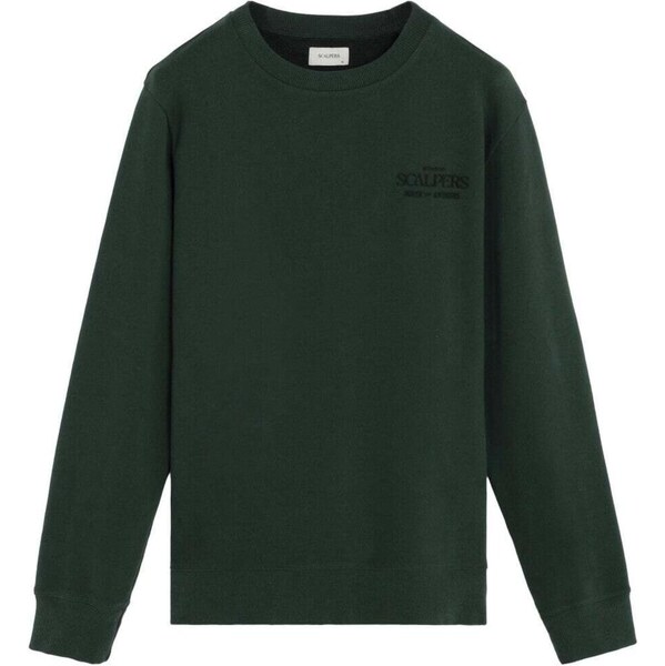 Scalpers Sveter Antiques tmavozelená / čierna 66299280