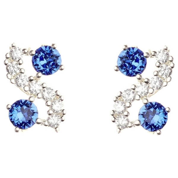 Oliver Weber Luxusné náušnice s modrými kryštálmi Meridian Lumiere 66582319