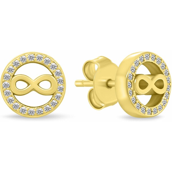 Brilio Silver Pozlátené kôstky Nekonečno so zirkónmi EA1241Y 66587796