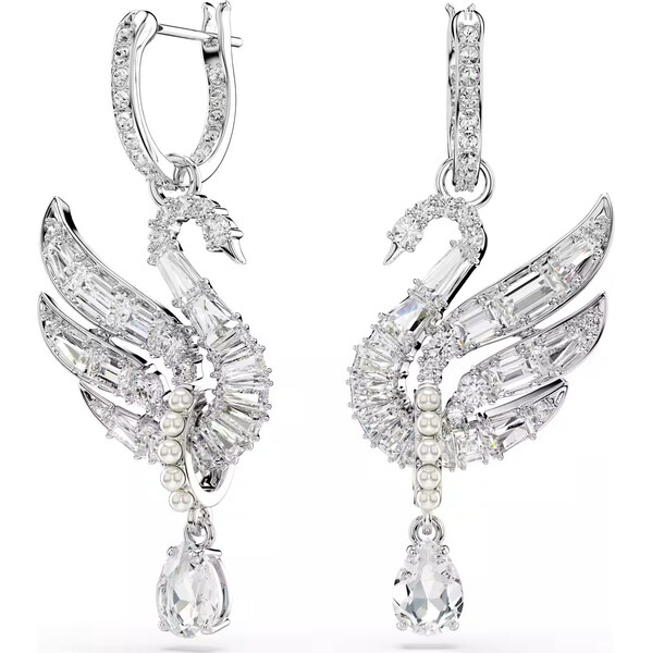 Swarovski Luxusné visiace náušnice 2v1 Swan 5723388 66581408