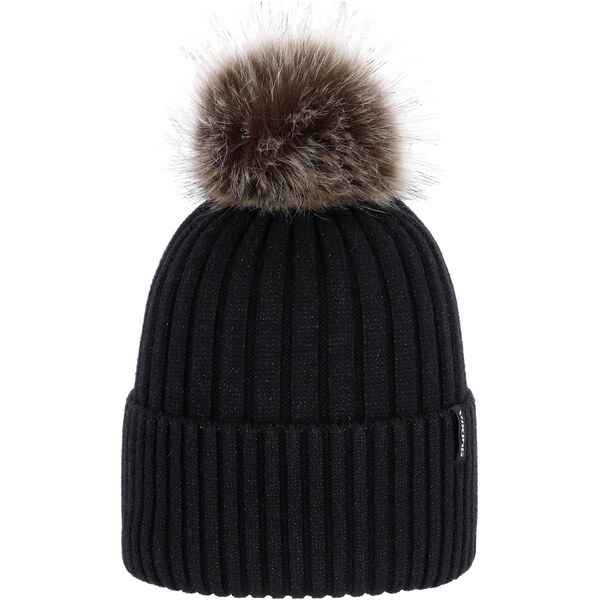 Dámska zimná čiapka s brmbolcom Viking Hana čierna 66302545