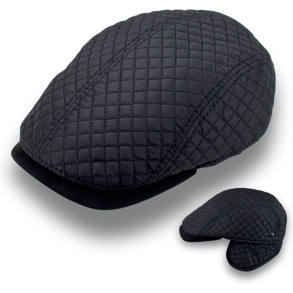 KRUMLOVANKA Zimná čierna nepremokavá pánska bekovka (skryté klapky na 66300705