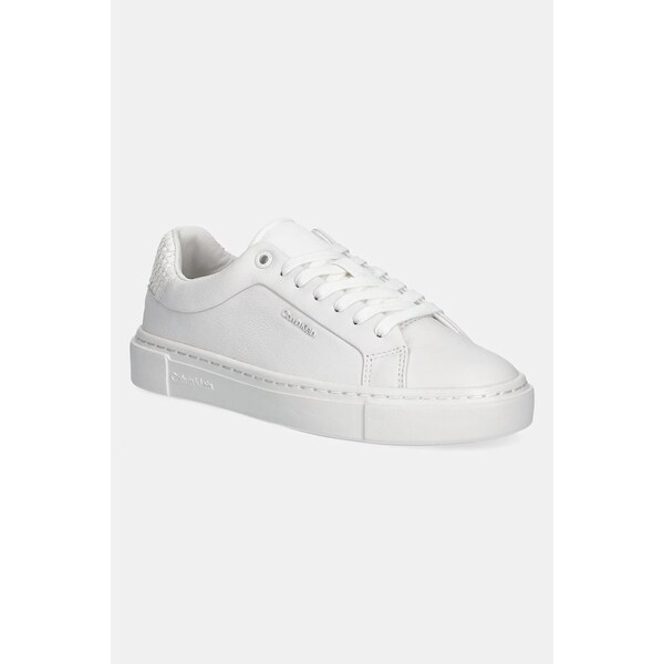Kožené tenisky Calvin Klein CUPSOLE LACE UP - WOVEN LTH 61227147