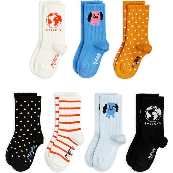 Detské ponožky Mini Rodini Doggie 7-pak 66224781