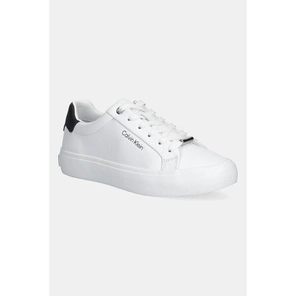 Kožené tenisky Calvin Klein VULC LACE UP LTH/MOIRE BT 66180968
