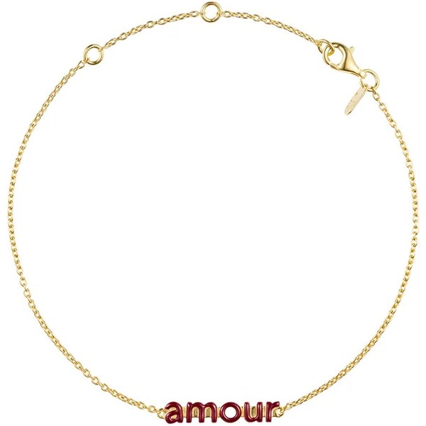 Strieborný pozlátený náramok Design Letters 66303397