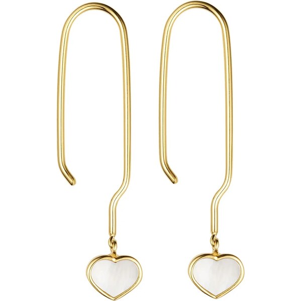 Strieborné pozlátené náušnice Design Letters 66303404