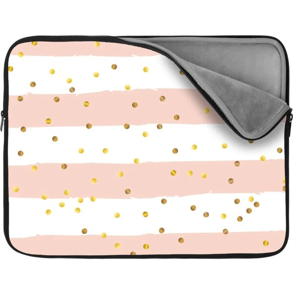Sablio Obal na notebook Pruhy a zlaté bodky 65430258