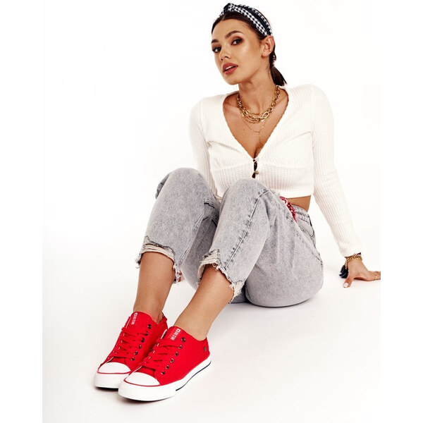 Big Star Shoes Damskie Klasyczne Niskie Trampki Big Star DD274339 66657818