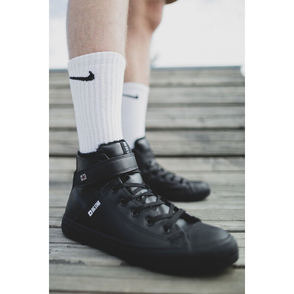 Big Star Shoes Trampki Męskie Big Star Ocieplane Czarne Y174020FW 66657833