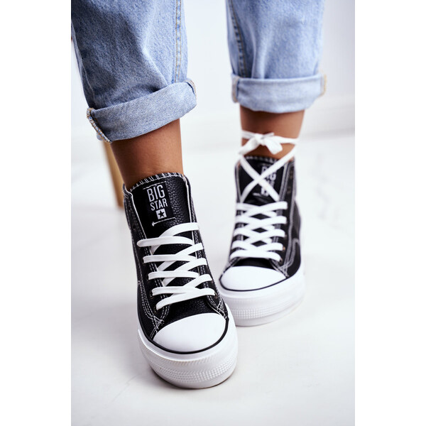Big Star Shoes Trampki Damskie Big Star Czarne GG274012 66657894