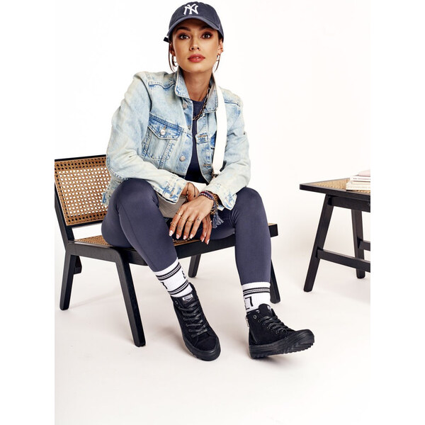 Big Star Shoes Damskie Wysokie Trampki Na Dużej Podeszwie BIG STAR 66667469