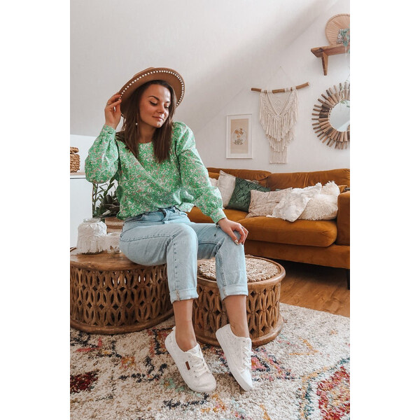 Big Star Shoes Damskie Koronkowe Tenisówki BIG STAR W274925 Białe 66657932