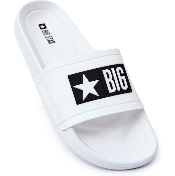 Big Star Shoes Męskie Klapki Big Star DD174700 Białe 66657940