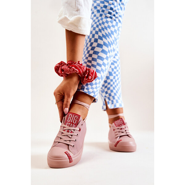 Big Star Shoes Damskie Trampki Big Star JJ274167 Różowe 66658092
