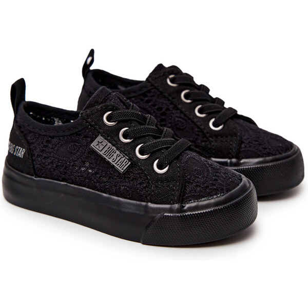 Big Star Shoes Trampki Ażurowe Big Star JJ374133 Czarne 66658094