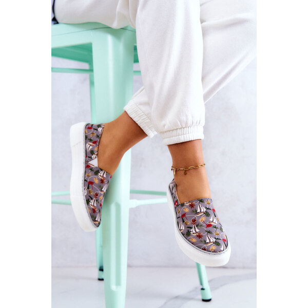 Big Star Shoes Damskie Tenisówki Slip On Memory Foam Big Star JJ276015 66658149