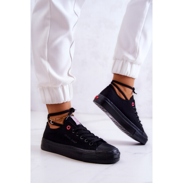 Klasyczne Trampki Cross Jeans JJ2R4019C Czarne 66658170