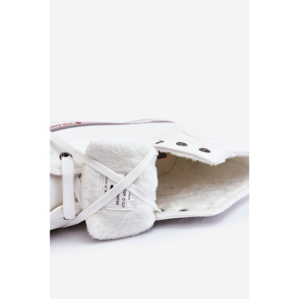 Damskie Wysokie Ocieplane Trampki Cross Jeans KK2R4044C Białe 66658510