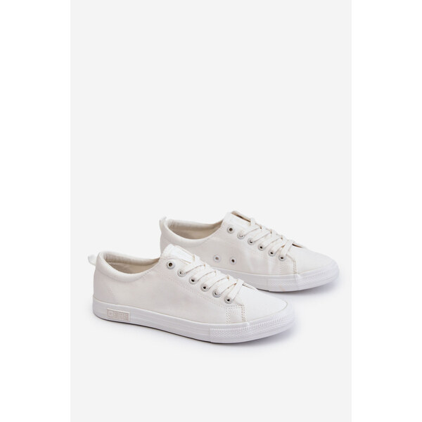Big Star Shoes Damskie Gładkie Niskie Trampki Big Star LL274058 Białe 66658675