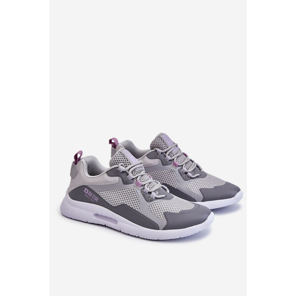 Big Star Shoes Damskie Buty Sportowe Sneakersy Big Star LL274371 Szare 66658677