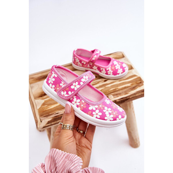 Boto Dziecięce Baleriny W Kwiatuszki Różowe Noah 67260438