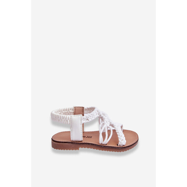 Boto Dziecięce Plecione Wsuwane Sandały Białe Tracy 66658958
