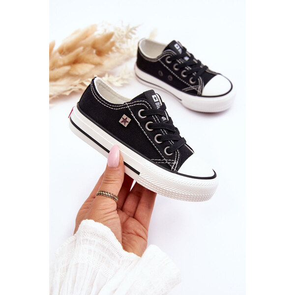 Big Star Shoes Dziecięce Klasyczne Trampki Big Star DD374163 Czarne 66659046
