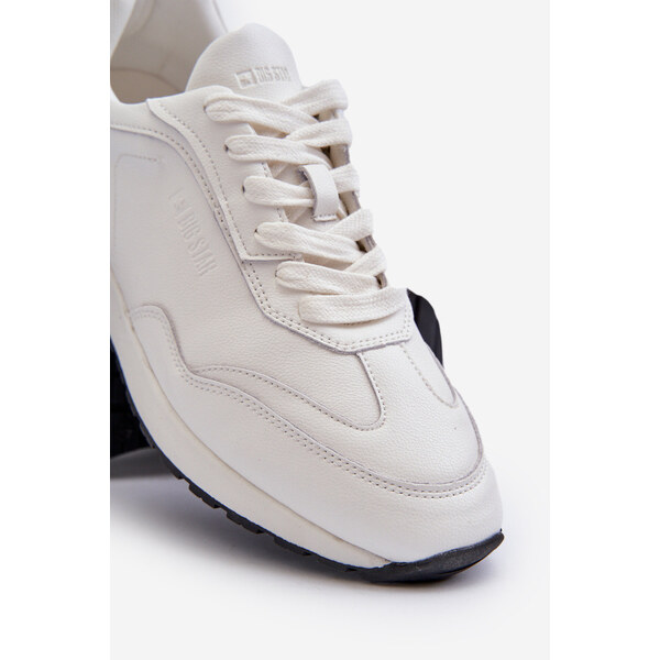 Big Star Shoes Sneakersy Męskie Skórzane BIG STAR NN174288 Białe 66659824