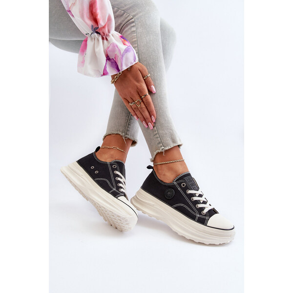 Big Star Shoes Damskie Trampki Na Masywnej Podeszwie Big Star NN274125 66659927