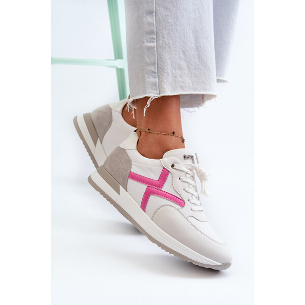 Sneakersy Damskie Na Platformie INBLU IN000362 Białe 66660104