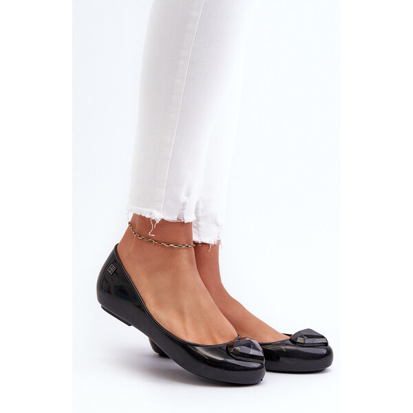 Damskie Pachnące Baleriny Z Sercem ZAXY NN285011 Czarne 66660404