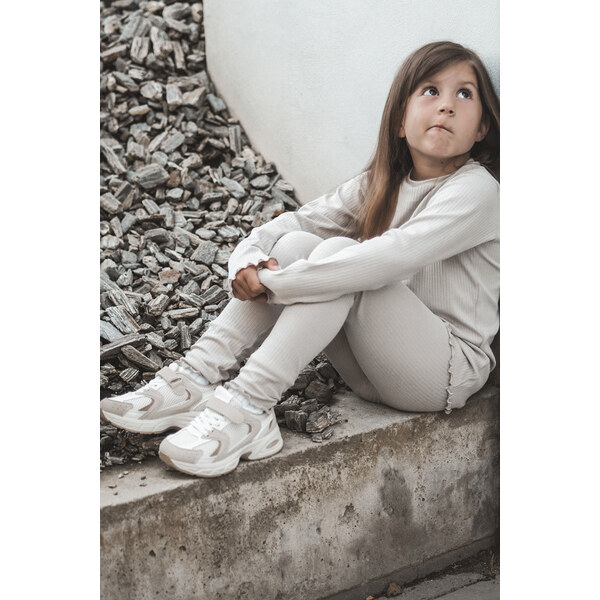 Boto Dziecięce Buty Sportowe Sneakersy Na Rzep Beżowe Rulagia 66660522