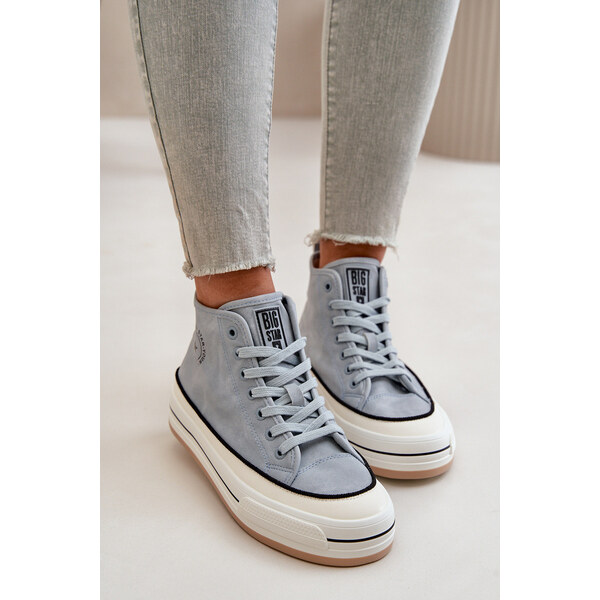 Big Star Shoes Ocieplane Trampki Damskie Na Platformie Eko Skórzane 66660822